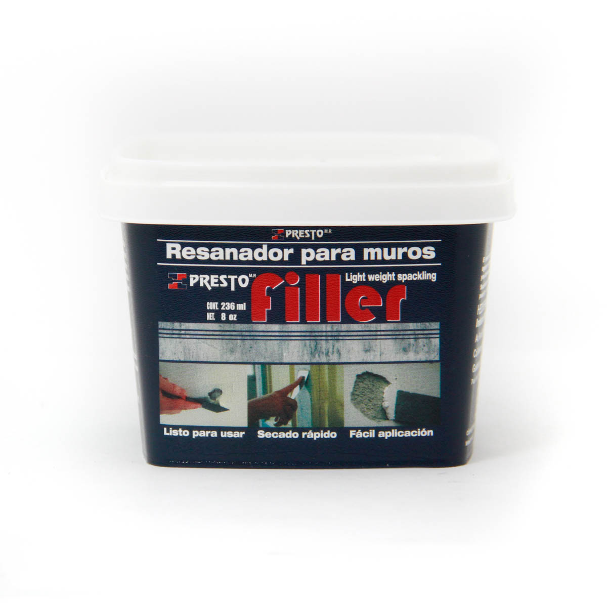 resanador para muro grieta presto Blanco filler Cubeta 4 L