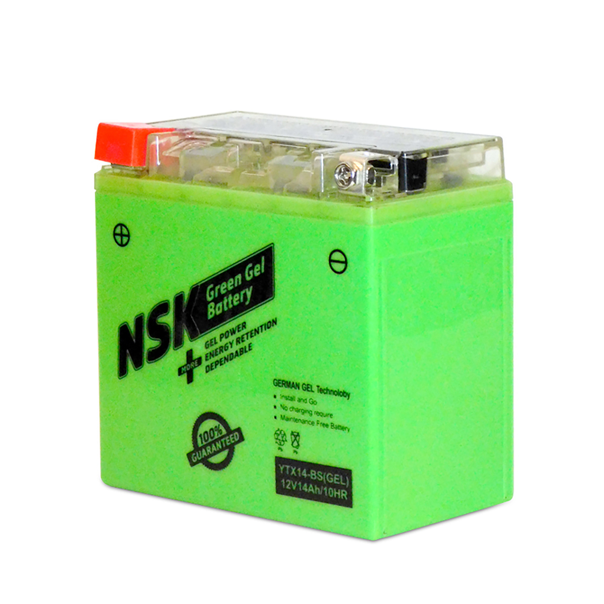 Bateria Moto NSK Green GEL YTX14-BS   151x88x146.