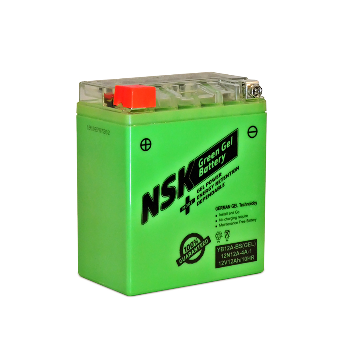 Bateria Moto NSK Green GEL 12N12A-4A-1   134x80x160