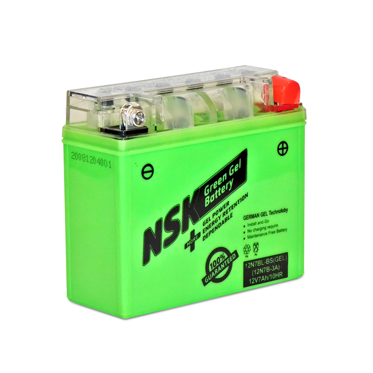 Bateria Moto NSK Green GEL 12N7BL-BS 149x60x129.
