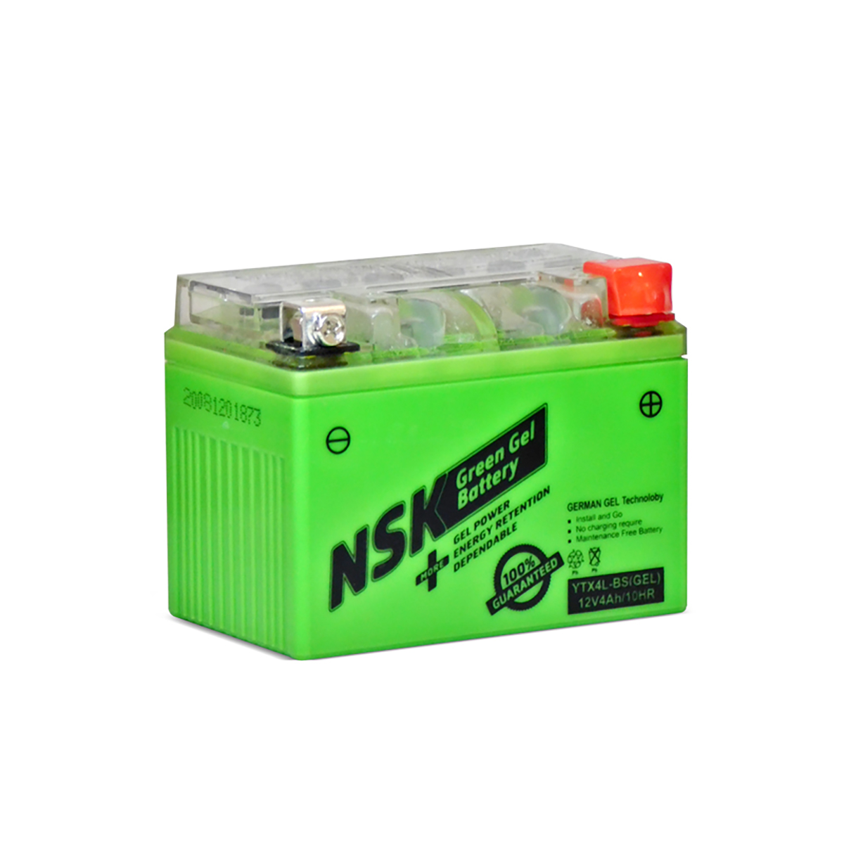Bateria Moto NSK Green GEL YTX4L-BS 113x68x85