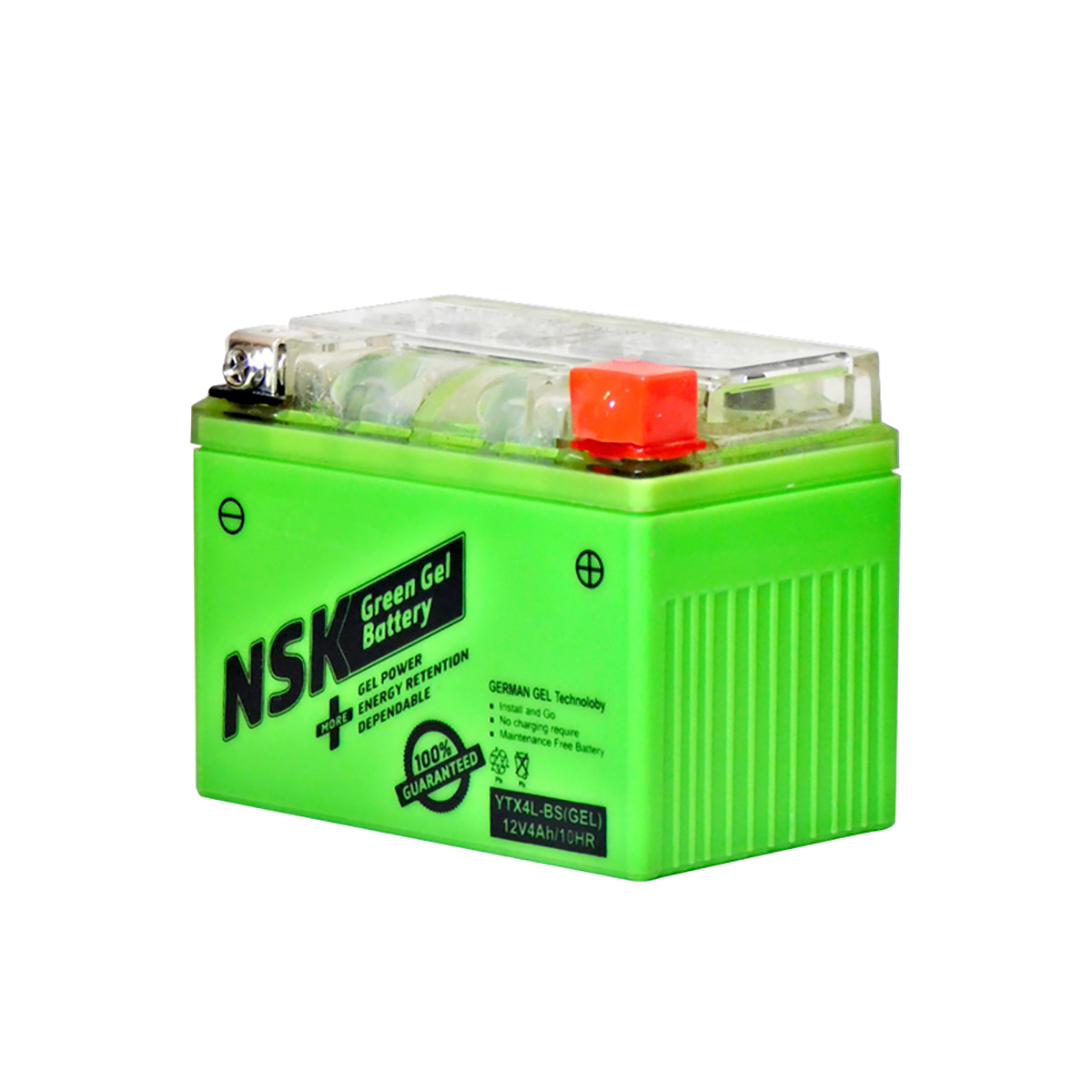 Bateria Moto NSK Green GEL YTX4L-BS 113x68x85