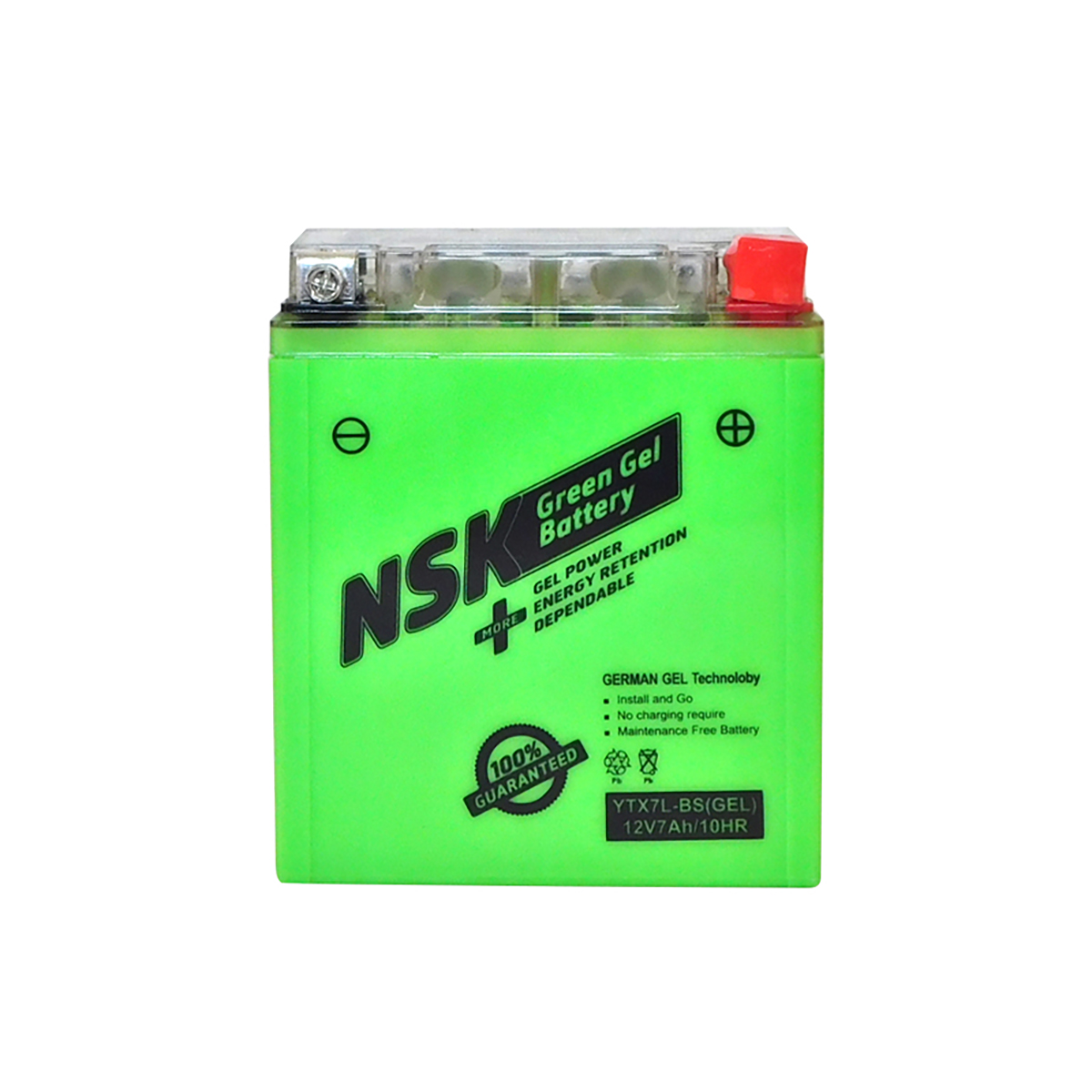 Bateria Moto NSK Green GEL YTX7L-BS  114x70x132