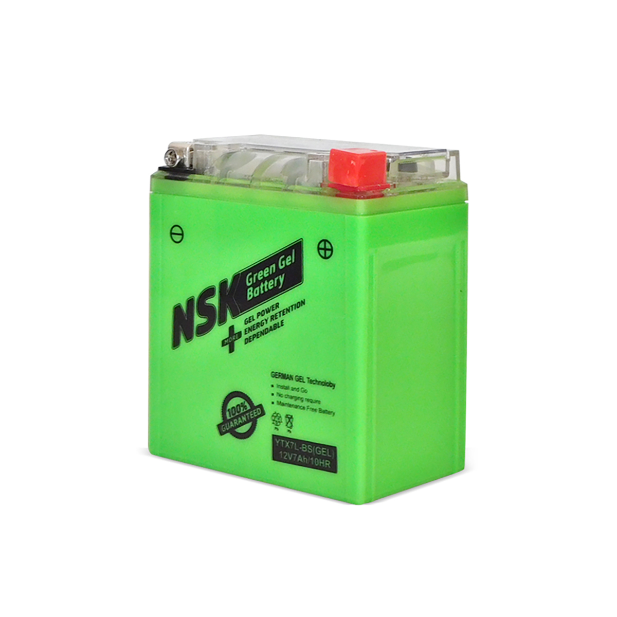 Bateria Moto NSK Green GEL YTX7L-BS  114x70x132