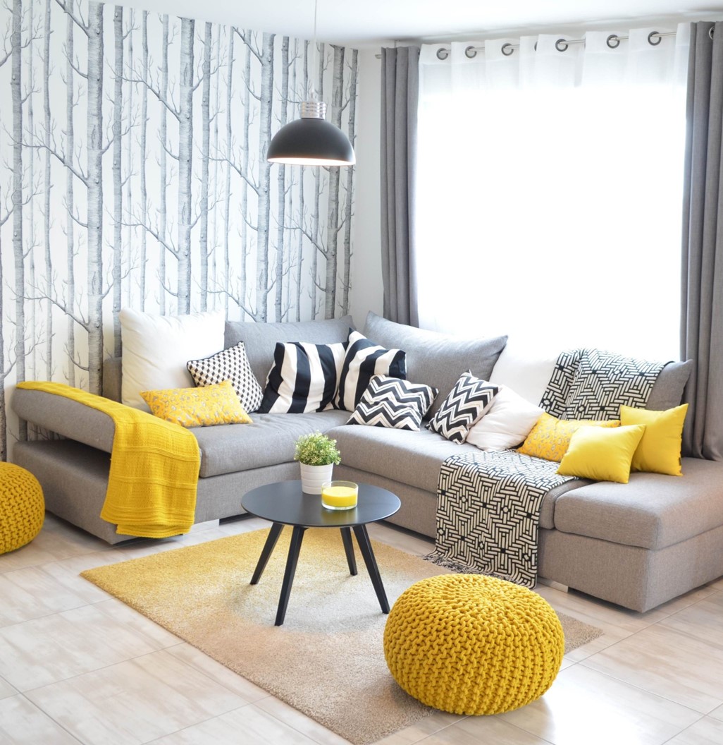 Funda para Cojín Decorativo Geométrico Nórdico, Amarillo Modelo No.2