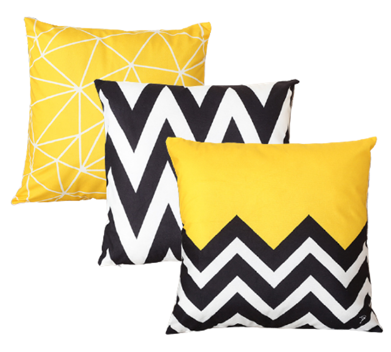 Funda para Cojín Decorativo Geométrico Nórdico, Amarillo Modelo No.2