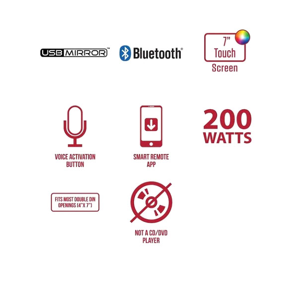 Auto Estereo De Pantalla Doble Dual Con Mirror Link Dm70mir