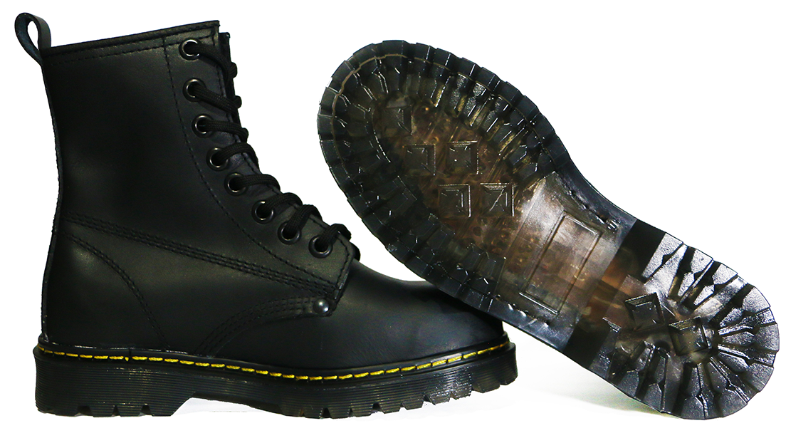 Botas Militar Piel Joven Chopper Negras Clasicas Hombre Mujer Chavo Chava Moda