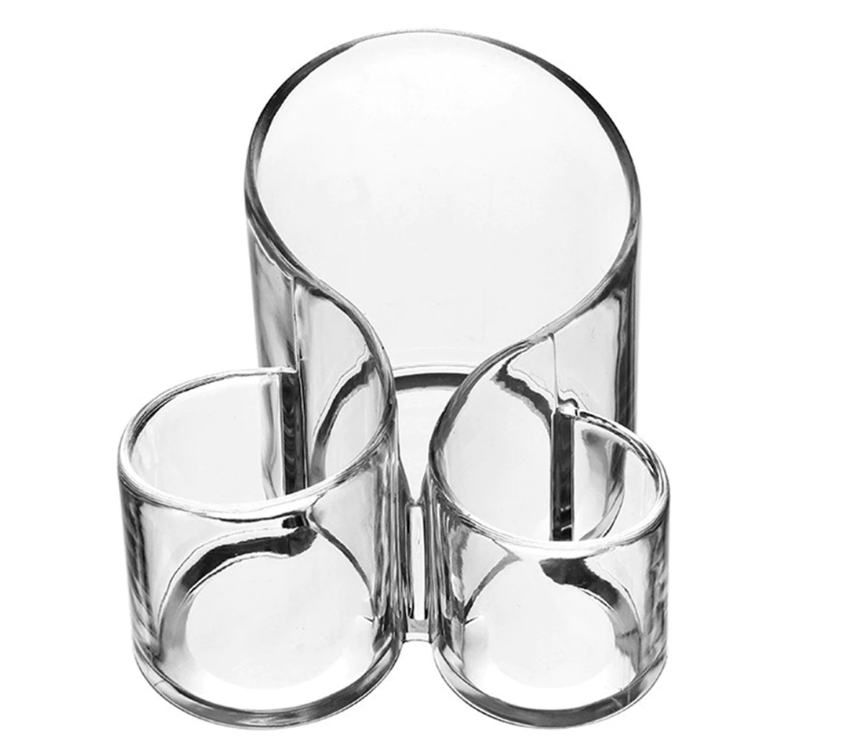 Organizador De Acrílico Para Brochas de Maquillaje Cosméticos Transparente