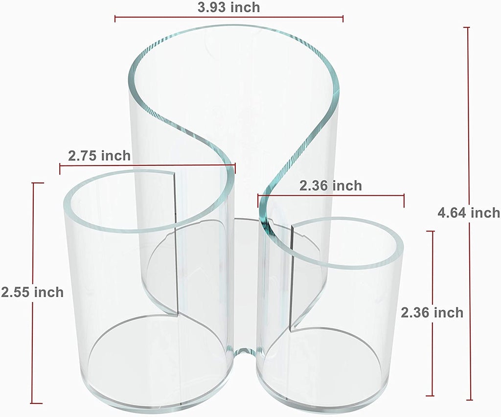 Organizador De Acrílico Para Brochas de Maquillaje Cosméticos Transparente