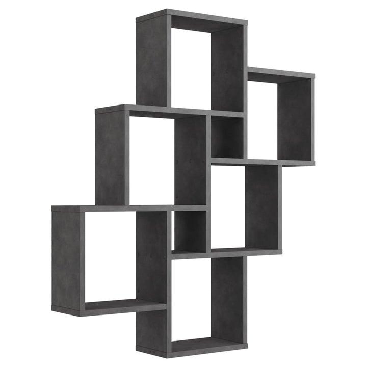 Repisa Flotante Minimalista 6 Cubos Gris Oscuro