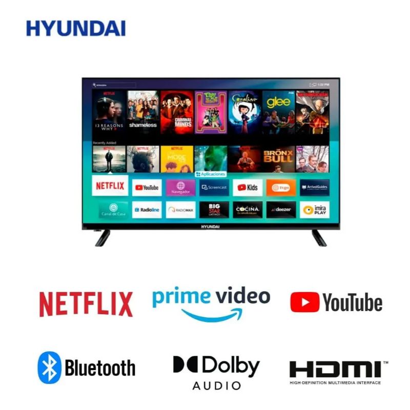 Pantalla Hyundai 43 pulgadas Smart Tv Full Hd Led HYLED4323NIM