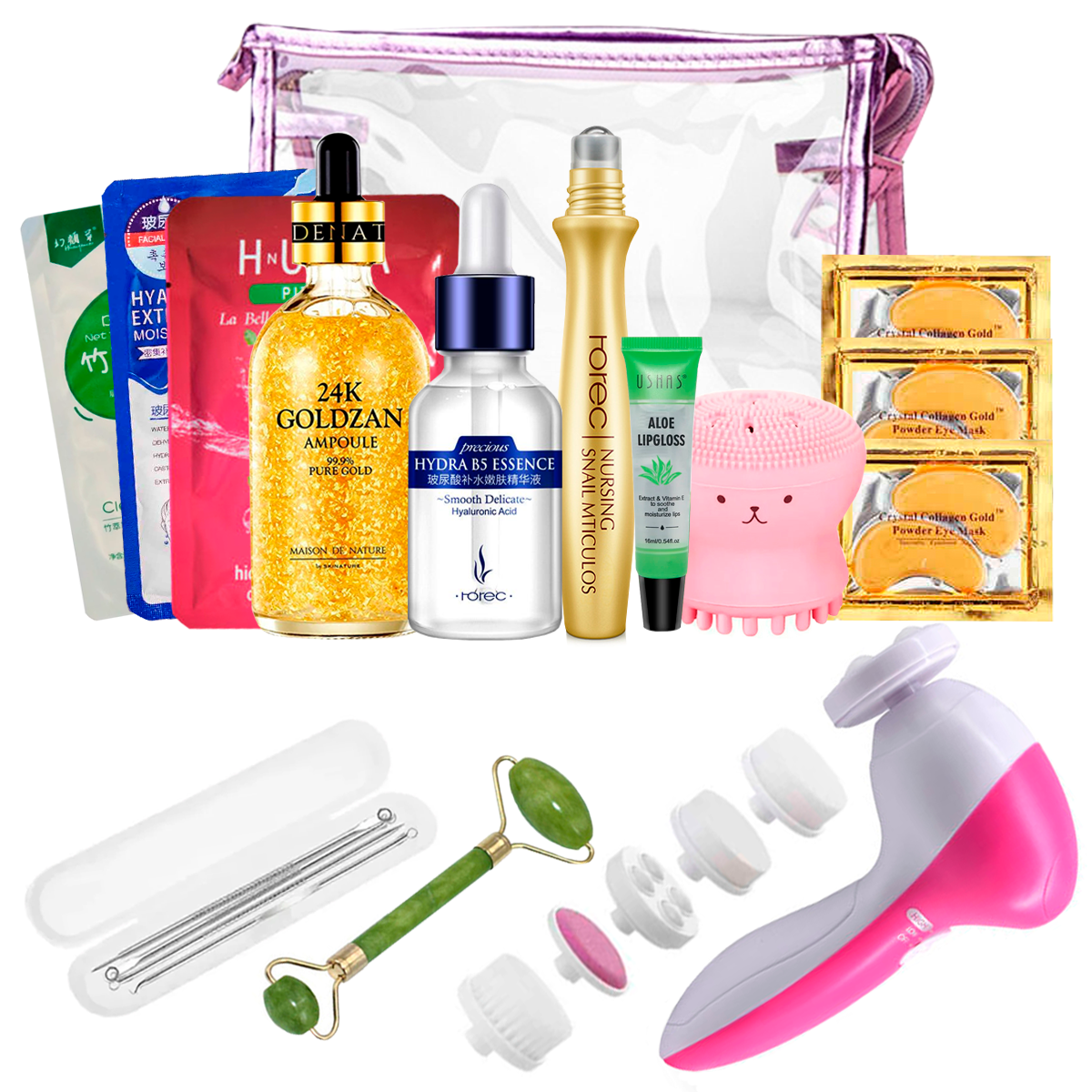 Colágeno + suero + acido caja de 15 piezas, kit de Belleza  Cuidado Facial 