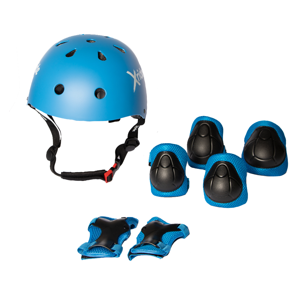Kit Protección Infantil Casco Rodilleras Coderas Y Muñequeras