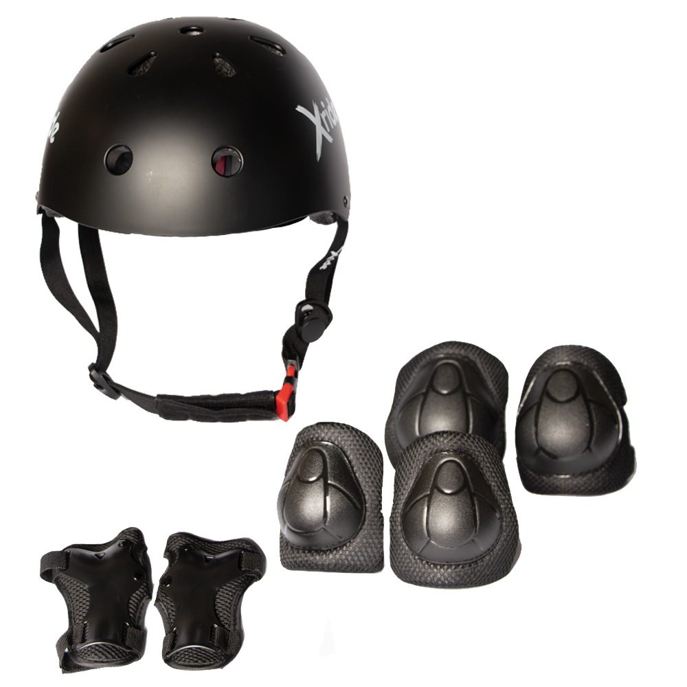 Kit Protección Infantil Casco Rodilleras Coderas Y Muñequeras