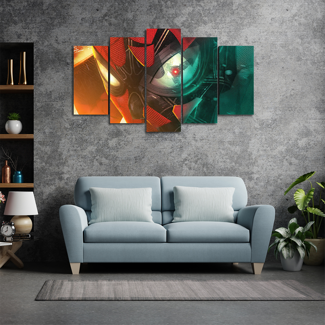 Cuadro Decorativo Spiderman Trajes Combinados Mascara Digital Art Marvel 100x60cm 5pzs Cuadros MX