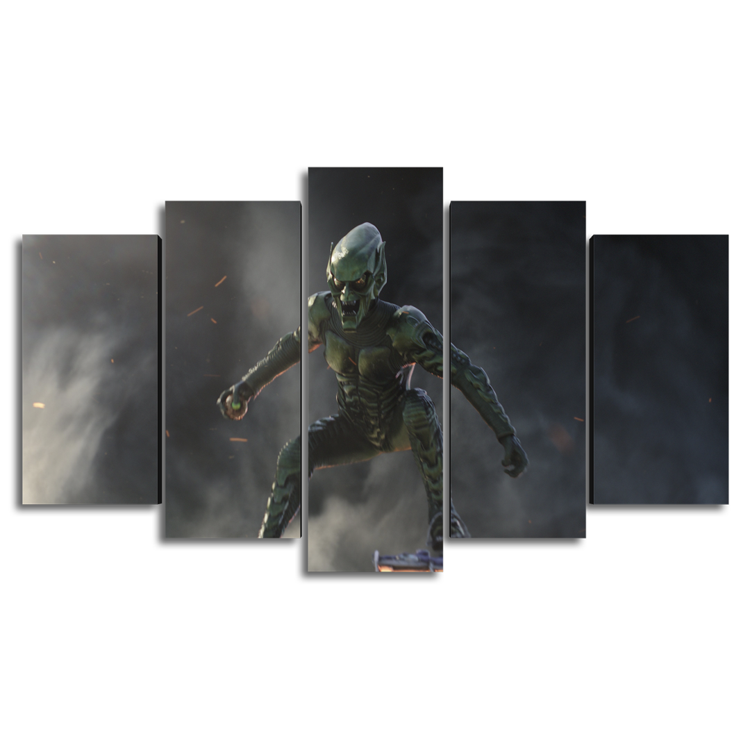 Cuadro Decorativo Spiderman NWH Duende Verde Marvel 100x60cm 5pzs Cuadros MX