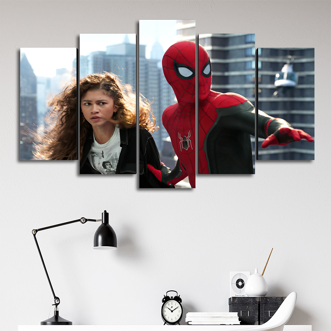 Cuadro Decorativo Spiderman NWH Michelle Jones-Watson Marvel 100x60cm 5pzs Cuadros MX