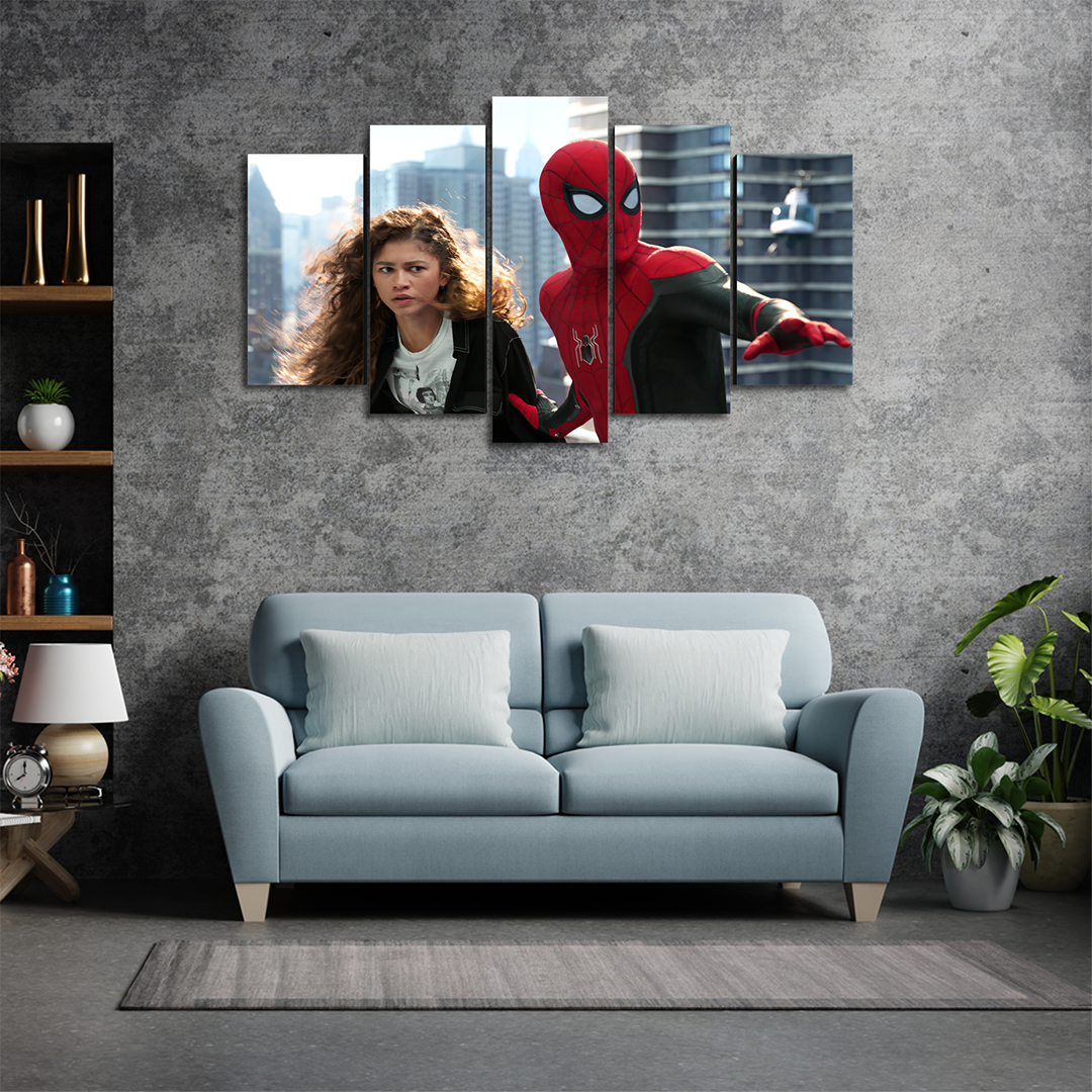 Cuadro Decorativo Spiderman NWH Michelle Jones-Watson Marvel 100x60cm 5pzs Cuadros MX