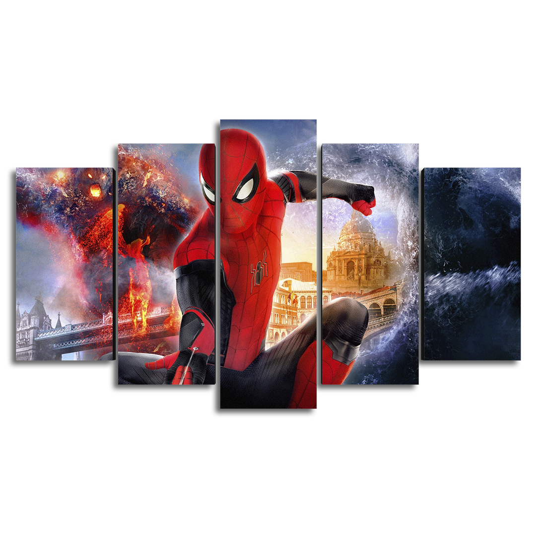 Cuadro Decorativo Spiderman Far From Home Marvel 100x60cm 5pzs Cuadros MX