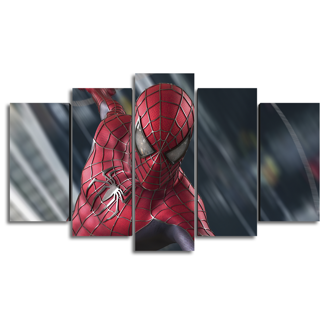 Cuadro Decorativo Spiderman Tobey Maguire Marvel 100x60cm 5pzs Cuadros MX
