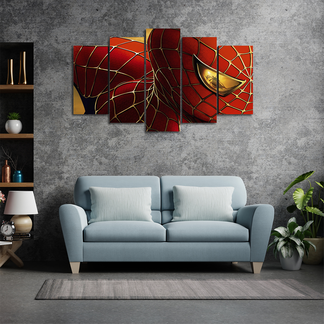 Cuadro Decorativo Spiderman Doctor Octopus Marvel 100x60cm 5pzs Cuadros MX