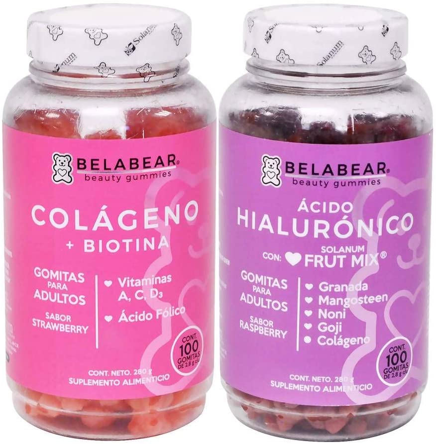 Gomitas Belabear Ácido Hialurónico y Colágeno + Biotina y Vitaminas 200 Gomitas