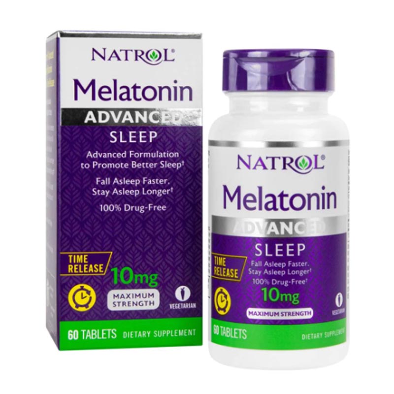 Natrol Melatonina 10 Mg 60 Tabs Descanso Profundo Extra Fuerza