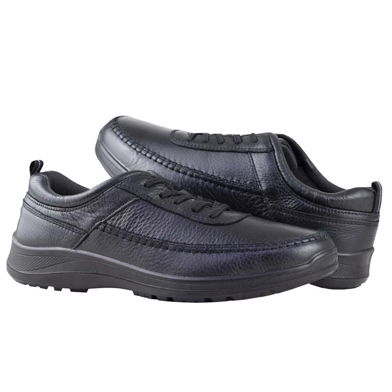 ZAPATO CHOCLO FLEXI CASUAL DE PIEL 50812 NEGRO DE CABALLERO