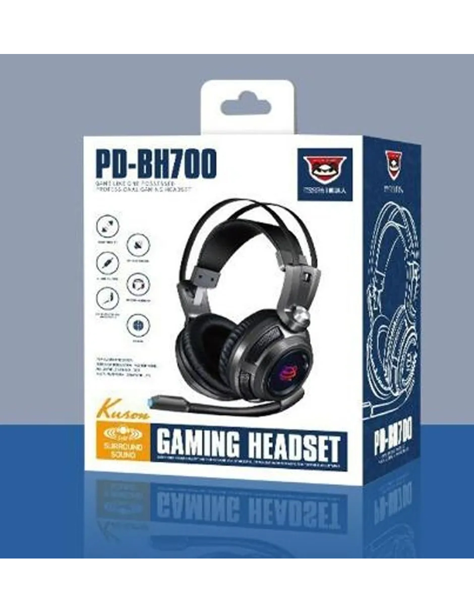 Audífonos Auriculares Gamer Binaurales Gris PD-BH700 Remax