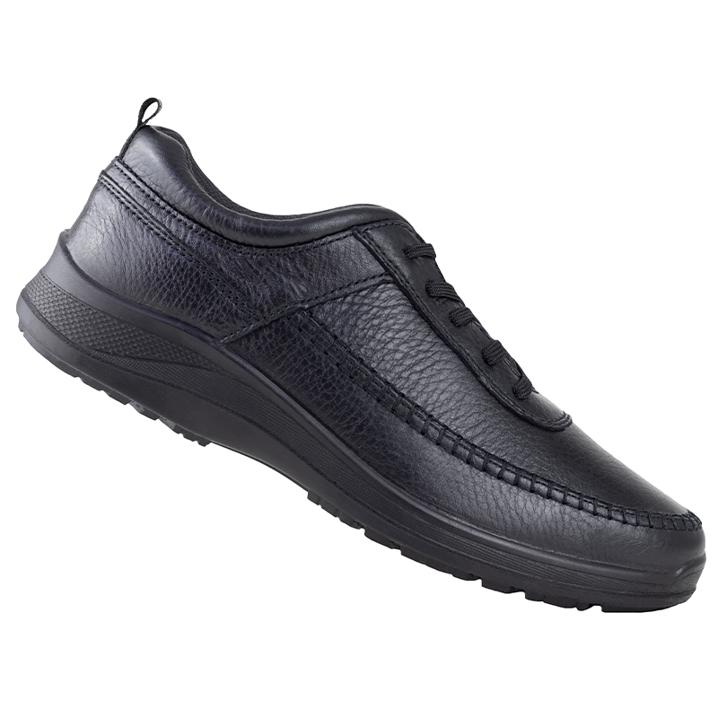 ZAPATO CHOCLO FLEXI CASUAL DE PIEL 50812 NEGRO DE CABALLERO