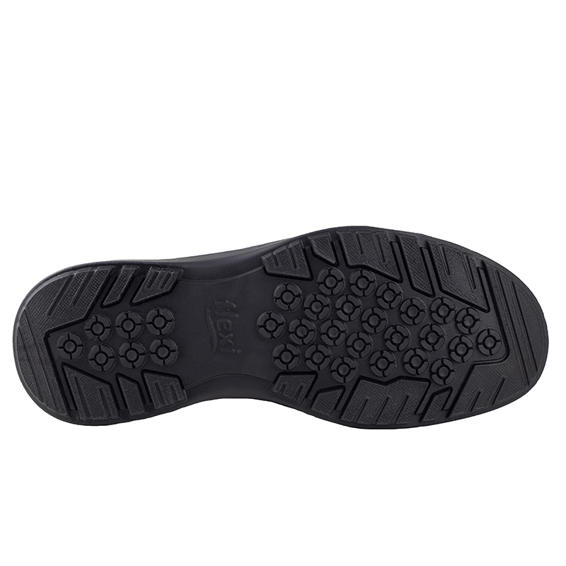 ZAPATO CHOCLO FLEXI CASUAL DE PIEL 50812 NEGRO DE CABALLERO