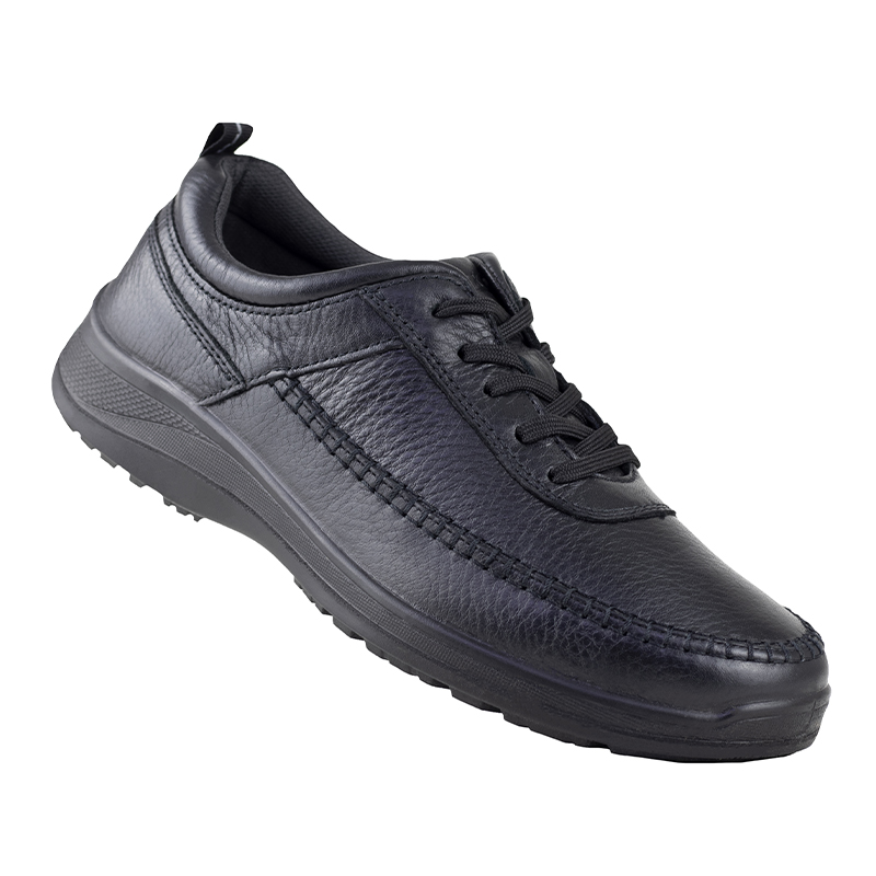 ZAPATO CHOCLO FLEXI CASUAL DE PIEL 50812 NEGRO DE CABALLERO