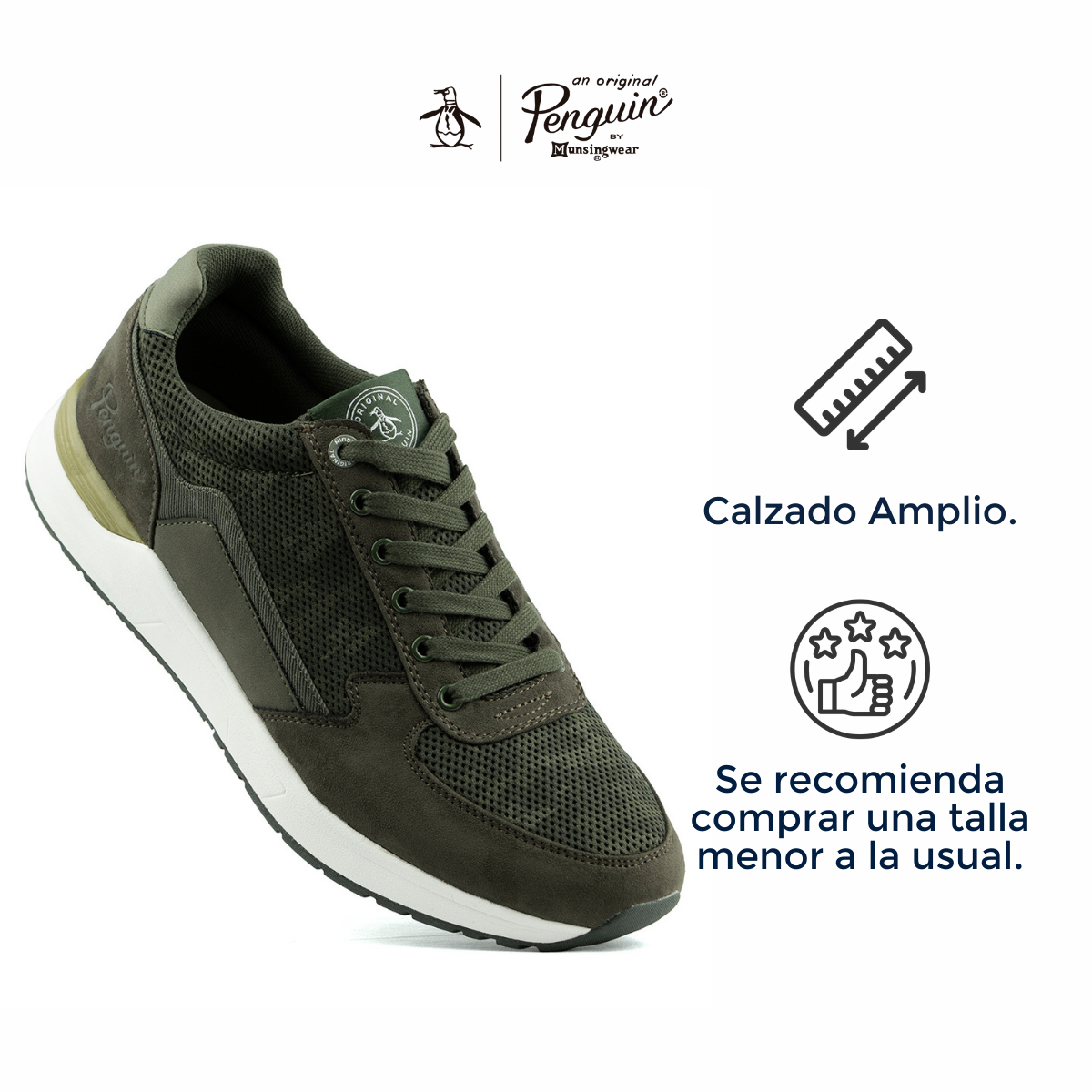 Tenis Original Penguin Hunter Style Verde Para Hombre