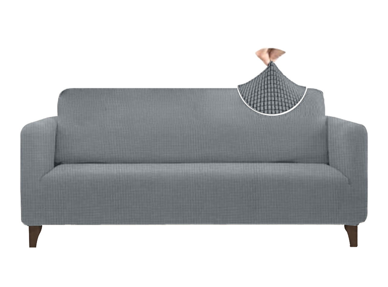 Cubre Sala Ajustable Stretch Fit Elástico 3 Piezas Perla