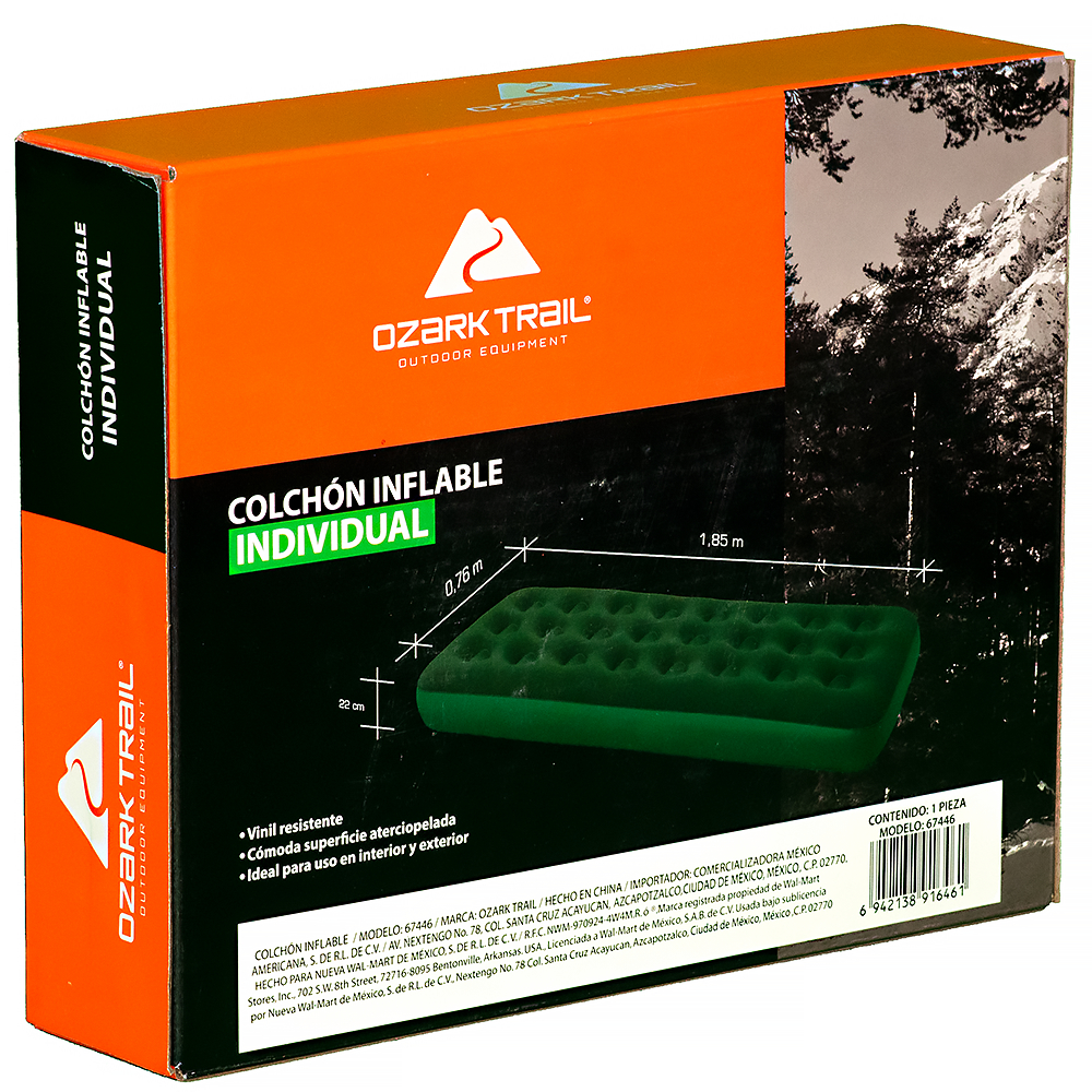 Ozark Trail® Colchón Inflable Individual Para Camping