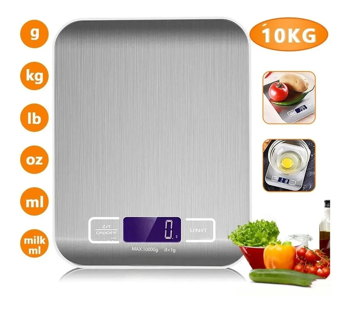 Bacula Digital De Alimentos Capacidad De 10 Kg/22 Lbs