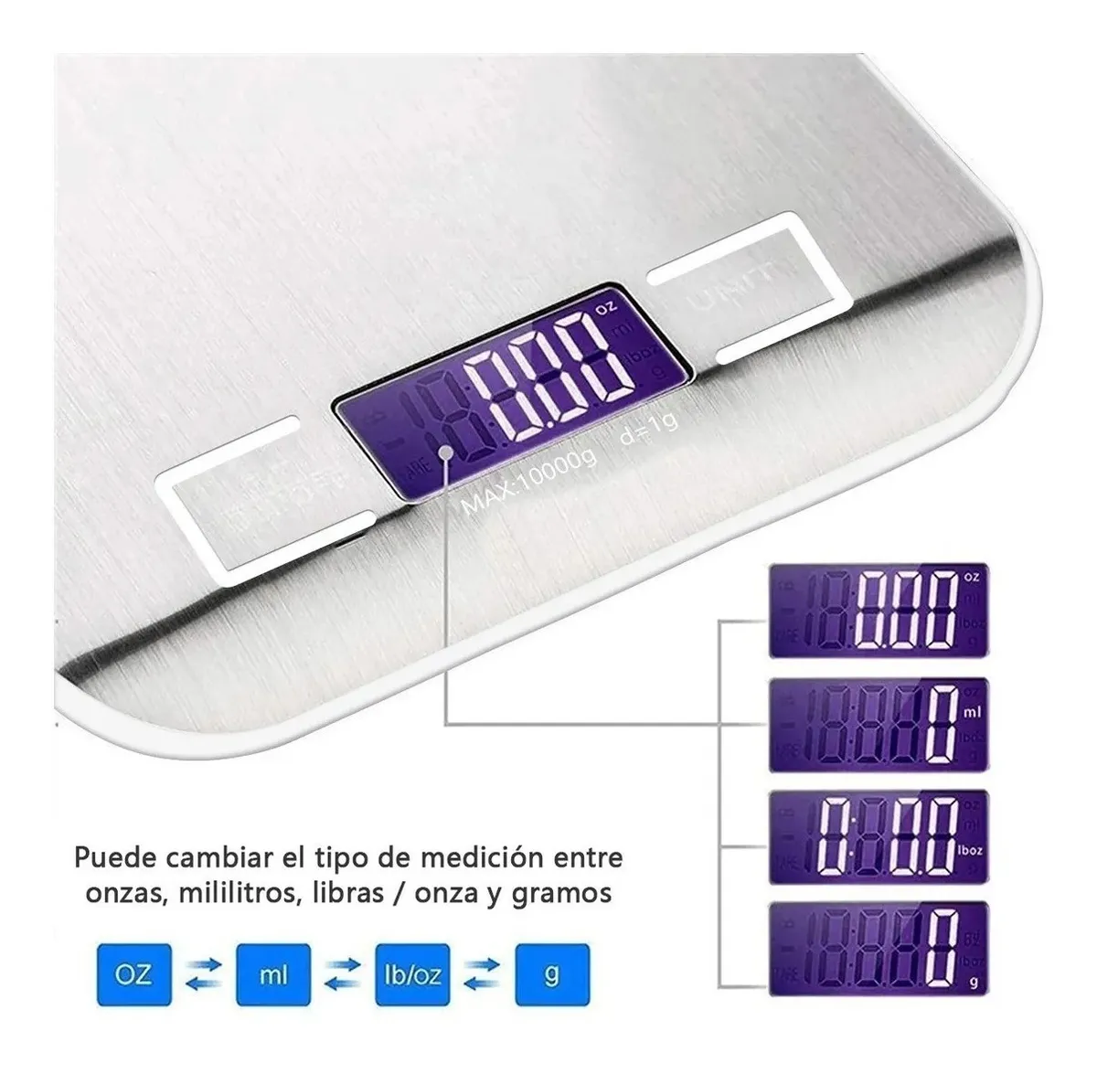 Bacula Digital De Alimentos Capacidad De 10 Kg/22 Lbs