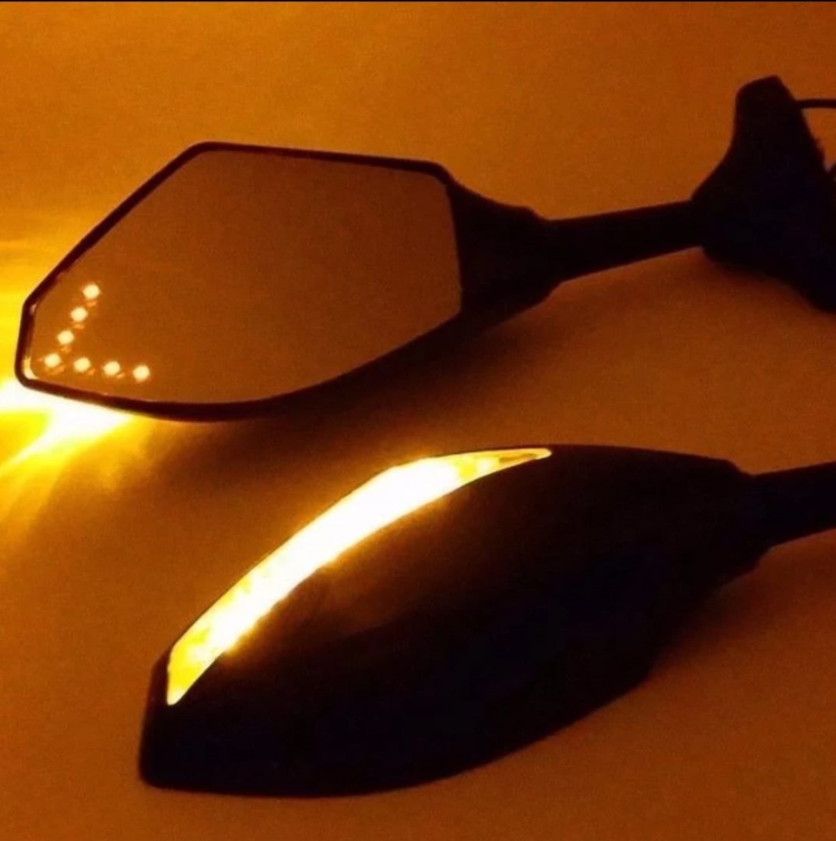 Espejo Retrovisor C/luz P/moto Led Direccional(par)