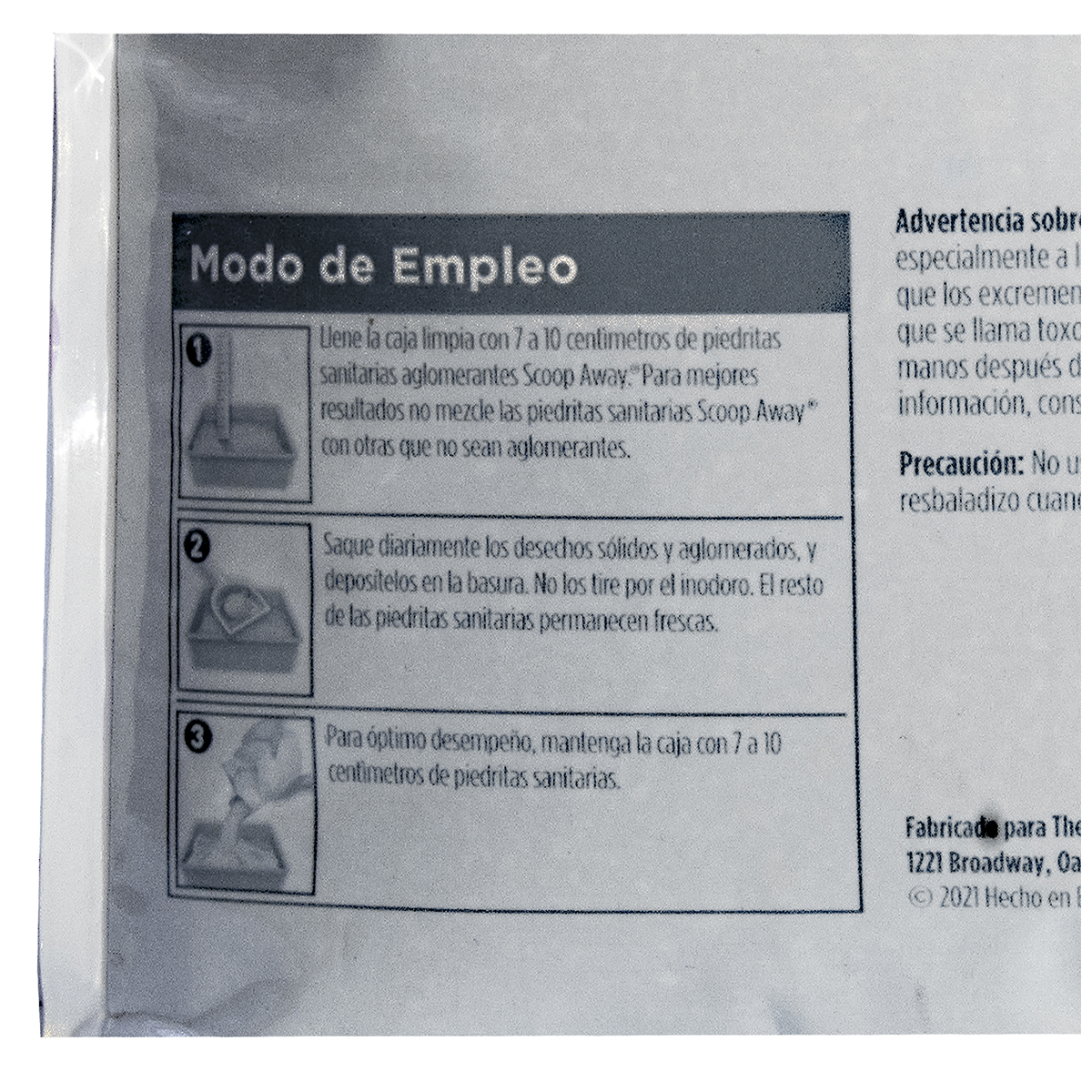 Arena Para Gato Aglutinante Quita Olores Scoop Away® 4.75 Kg