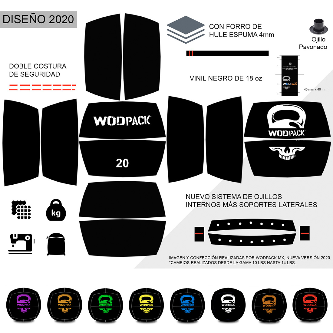  Balon Medicinal Med Ball Elite 24 lb WodPack® 