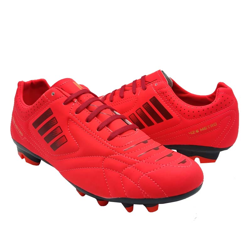 Tenis Metro-E 426 Rojo Total Taquetes Futbol Soccer Unisex