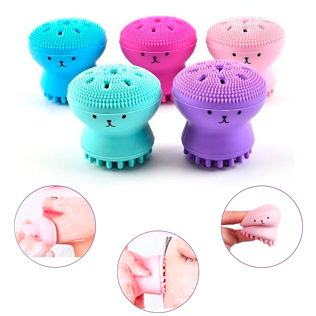 Cepillo Exfoliante Facial Silicona Puntos Negros Masajeador Cepillo Limpiador Facial