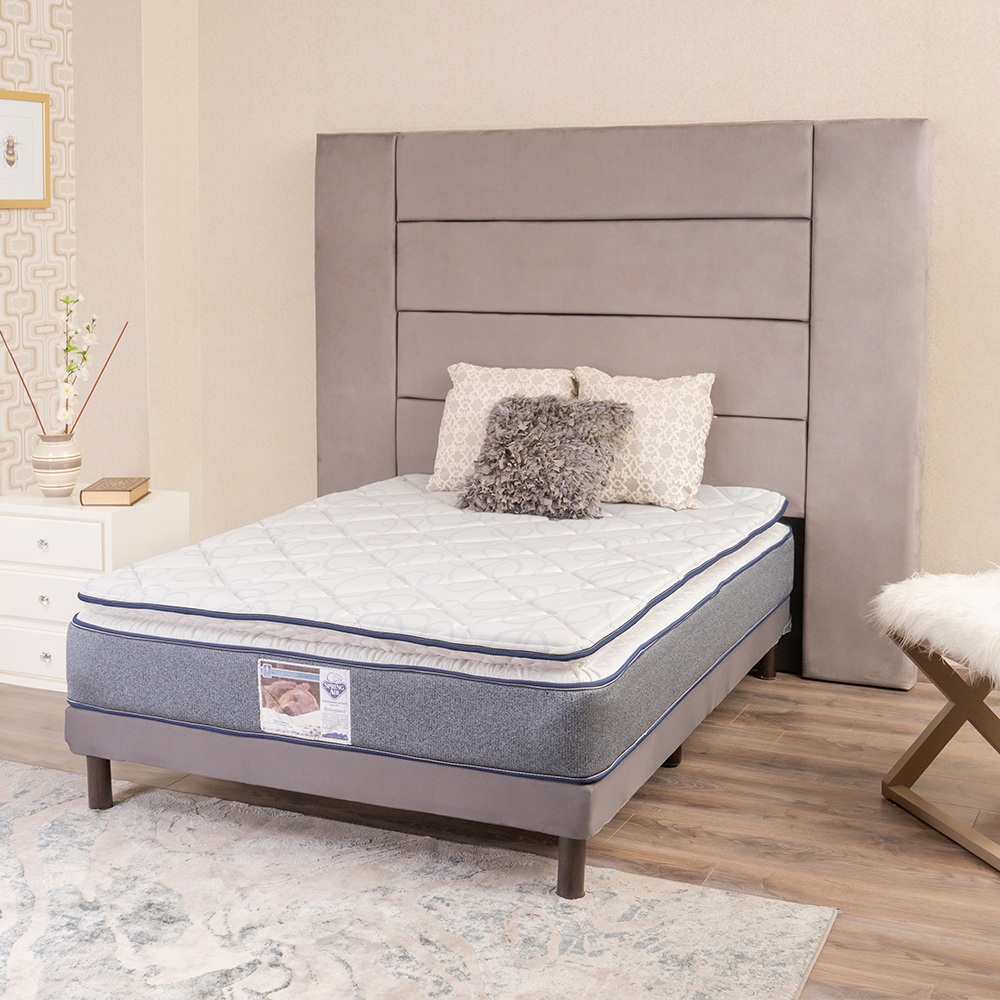Colchon Spring Air Vendome Individual + Combo Protector + Juego de Sabanas + 1 Almohada