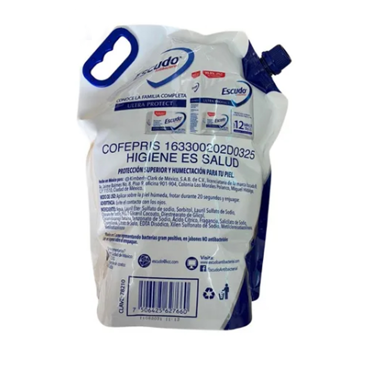 4 Litros De Jabón Líquido Antibacterial Para Manos Escudo CST - 663758