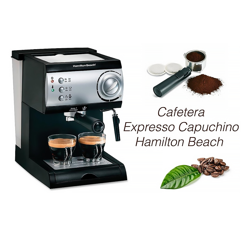 Cafetera Hamilton Beach 40715 negra 110v Expresso & Capuchino