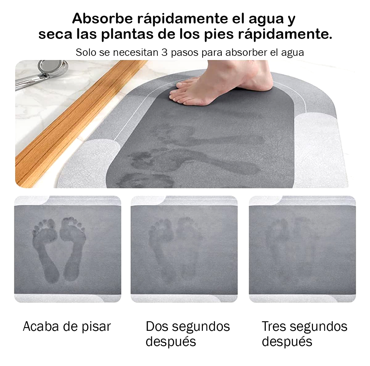 La alfombrilla de baño más absorbente: seca los pies en 10 segundos