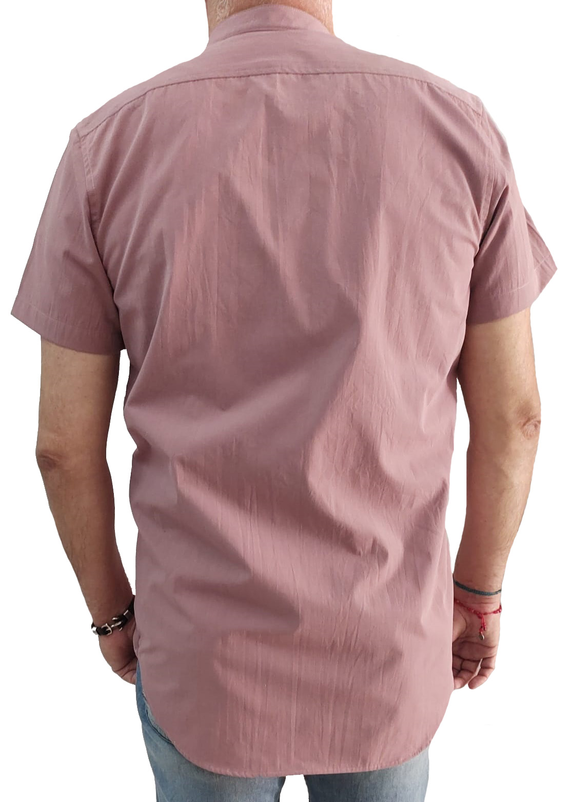CAMISA CUELLO MAO PALO DE ROSA OSCURO  SAND DOLLAR PARA CABALLERO