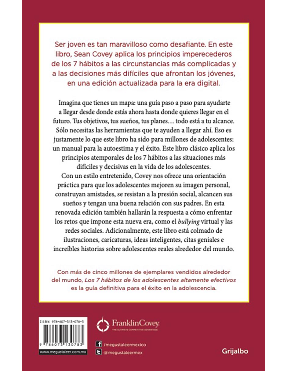 Libro Los 7 hábitos de los adolescentes altamente efectivos (Nueva Edición)