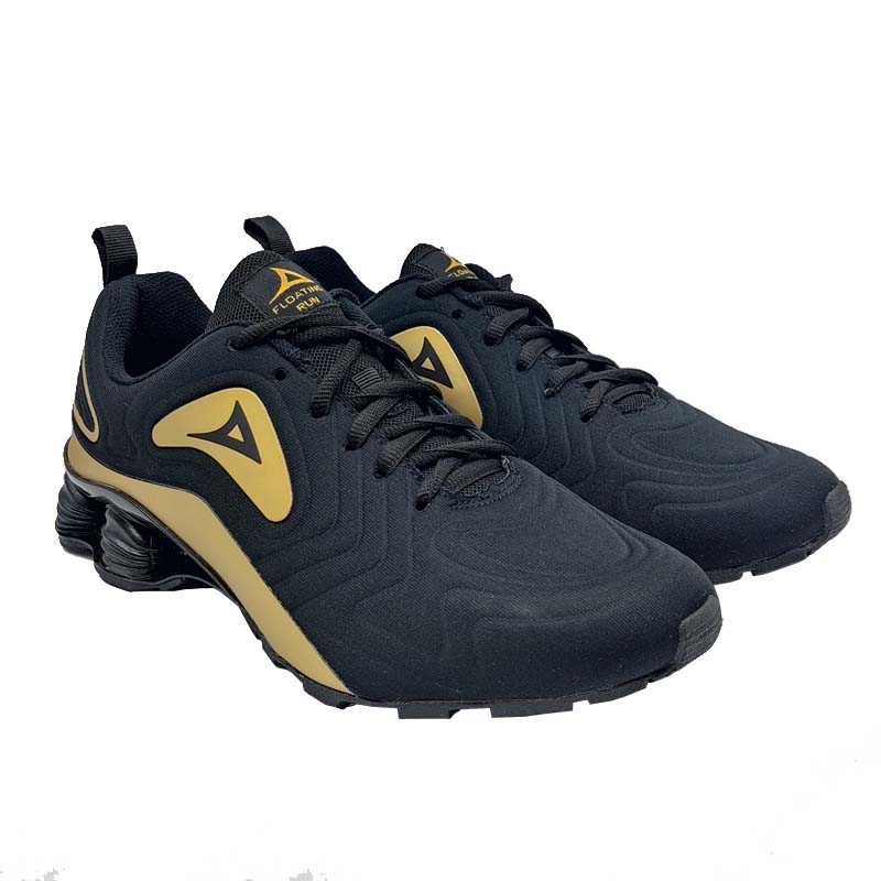 Tenis Pirma 4522 Negro Dorado Mujer Niña Originales Correr Ejercicio